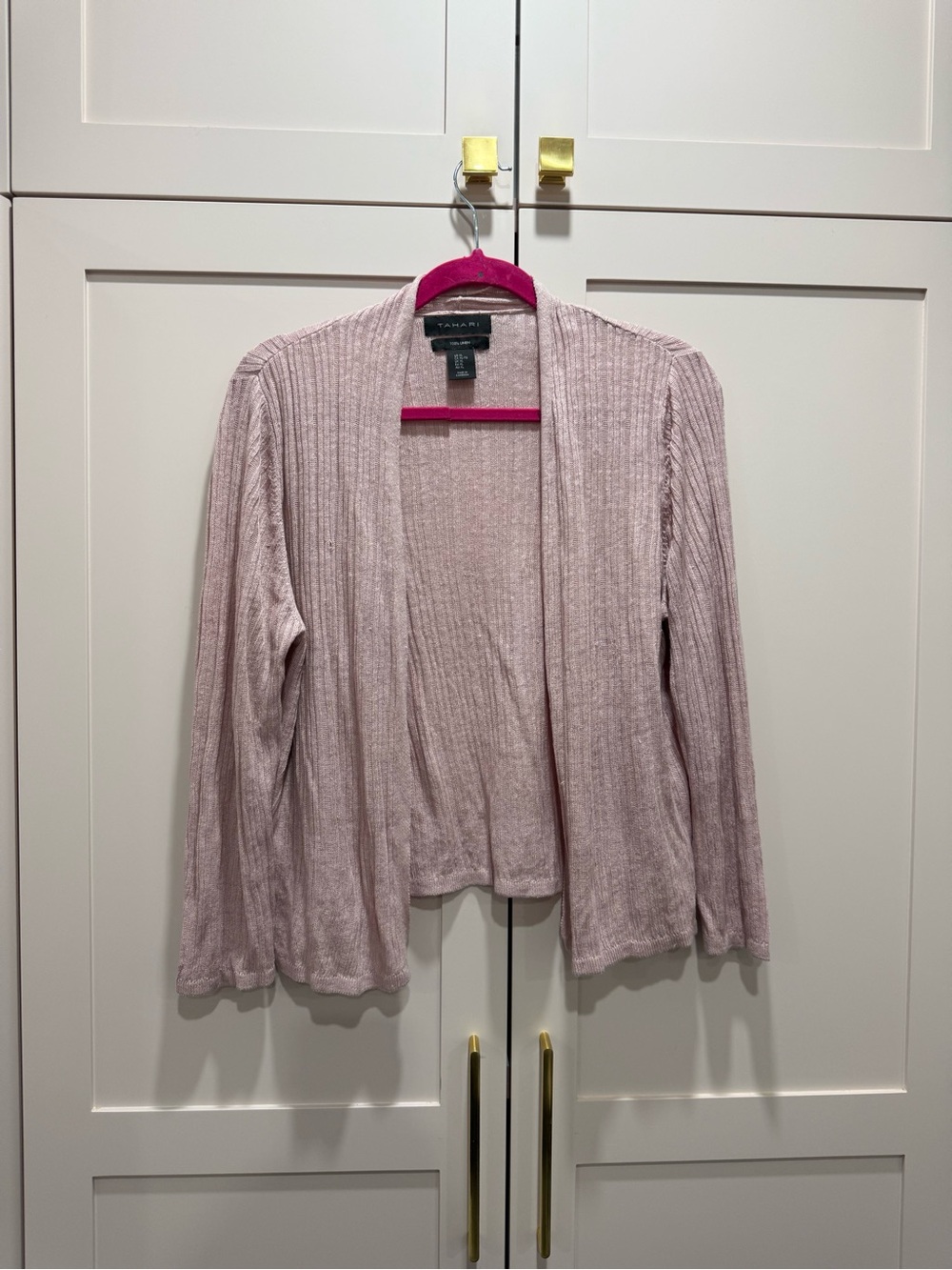 Alfani Open-Front Ribbed Cardigan - Dusty Pink